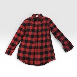 LuLaRoe Red and Black Checkered Button Down Shirt